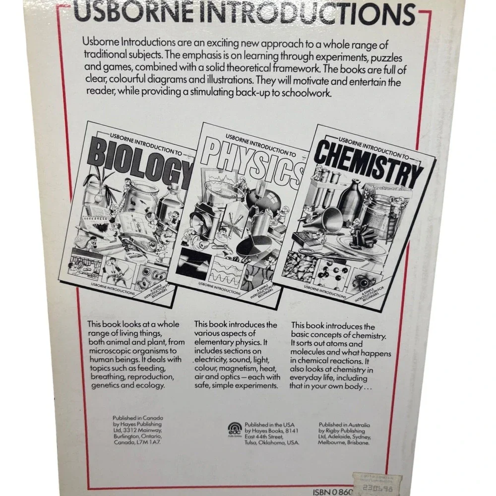 Vintage Usborne Robotics and Chemistry Science Books 1980s Hayes‎ STEM Set